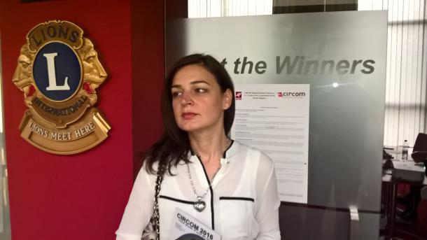 Драгана Цветковић као добитница ЦИРКОМ награде за 2016. годину